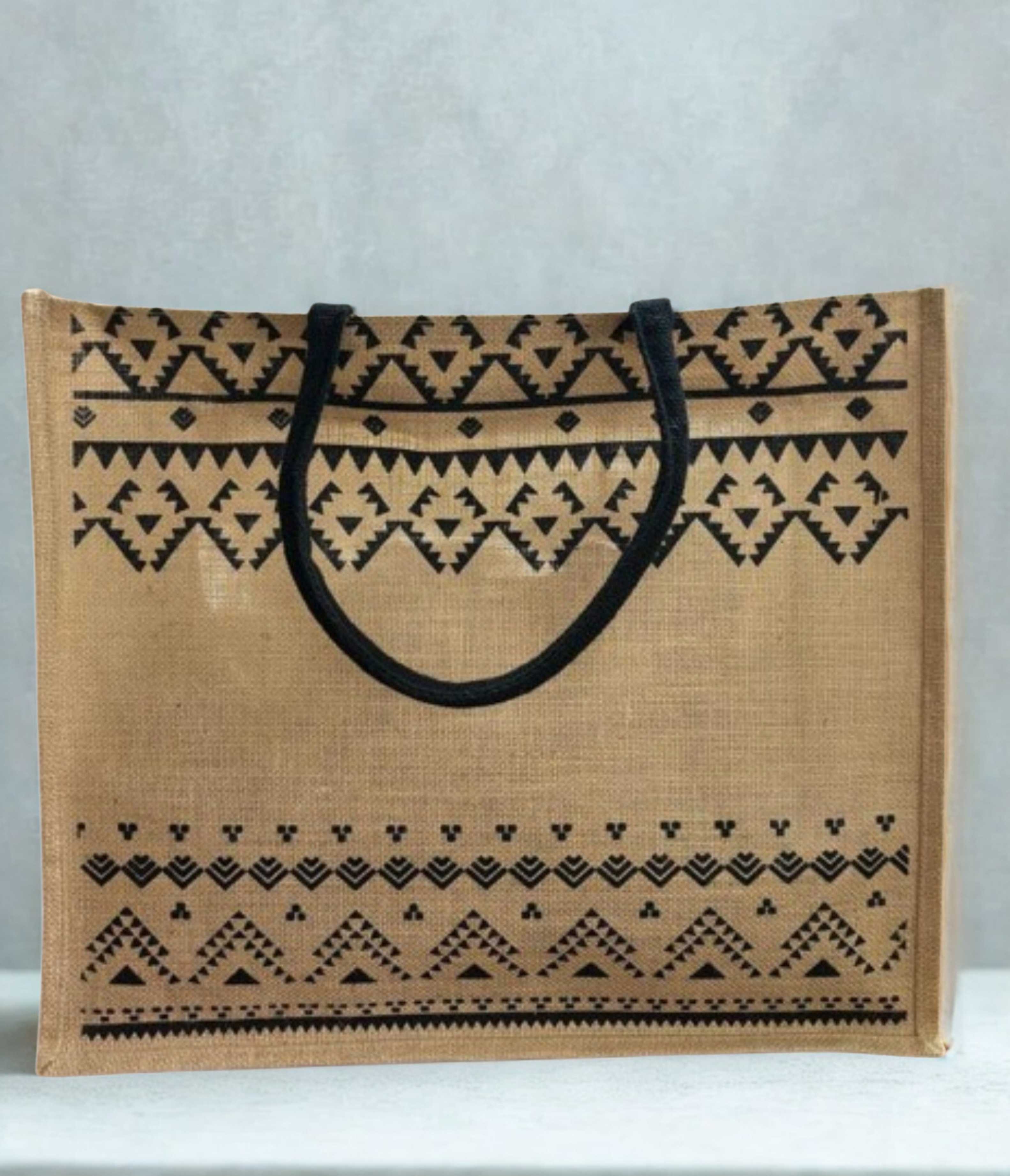 Jute printed bag J-048